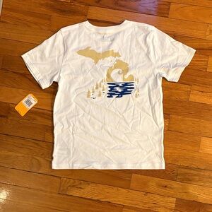 Kids Carhartt White Tee with Michigan Graphic - NWT